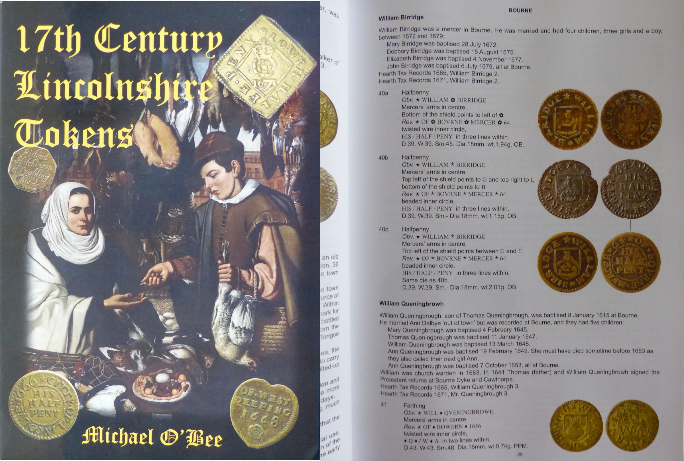17th Century Lincolnshire Tokens by Michael O'Bee (signed copy) - Click Image to Close
